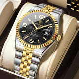 POEDAGAR Luxury Stainless Steel Watch