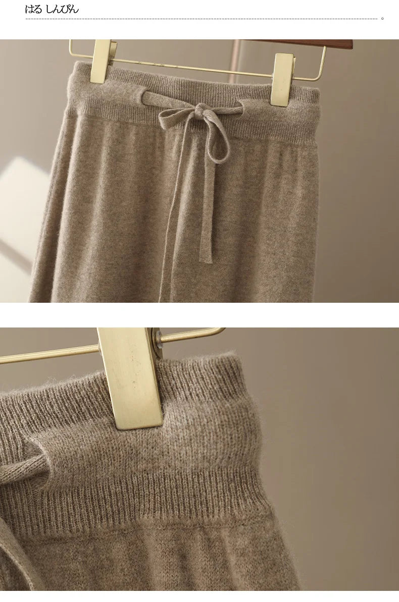 Wool A-Line Midi Skirt – Women's Knit Autumn Winter