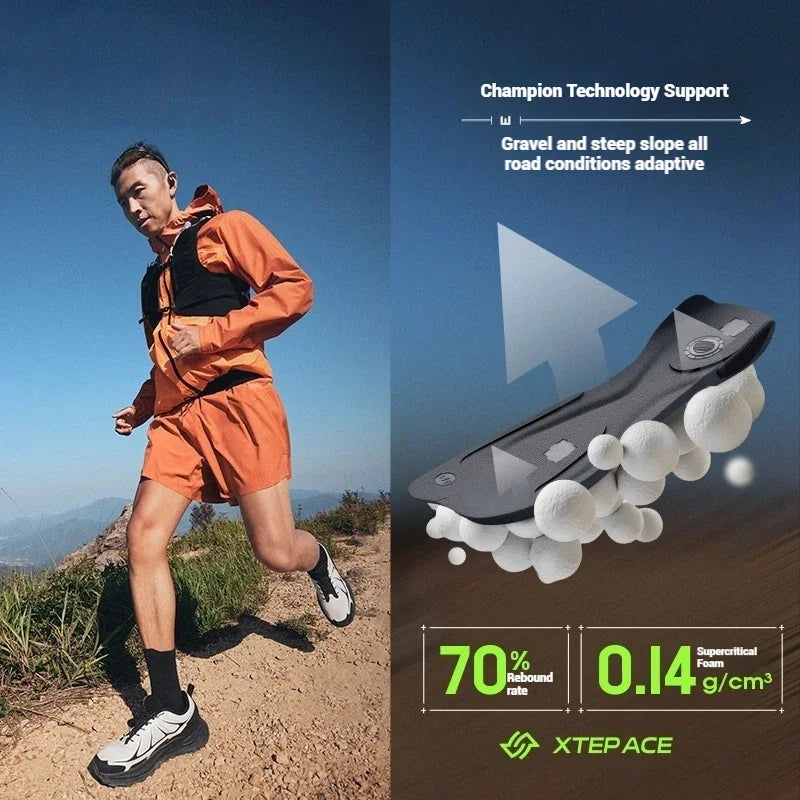 Xtep Men's Hiking Shoes 2025 Summer Anti-slip Wear-resistant Wrapping Shock-absorbing Lightweight Outdoor Sneakers 875319170005