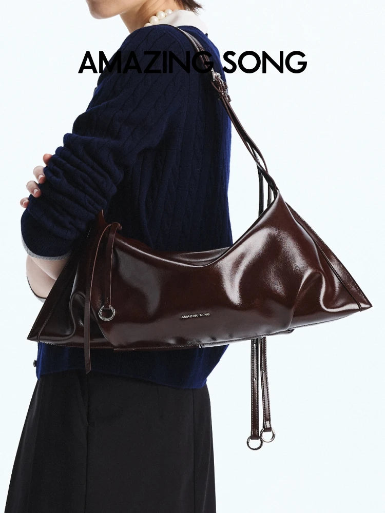 Amazing Song Donut Dumpling Bag Retro Suede Large Capacity Fashionable Bag