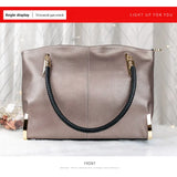 FOXER Brand Stylish Women Cowhide Leather Handbag Female Shoulder Bag Design Luxury Lady Large Capacity Zipper Top-Handle Bags