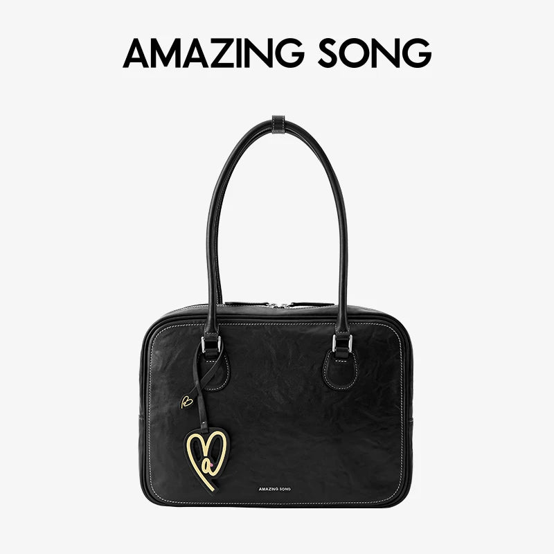 Amazing Song Toast Tote — Large Top Grain Leather Bag