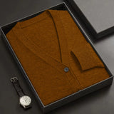 Men's Premium V-Neck Button-Down Cardigan Sweater