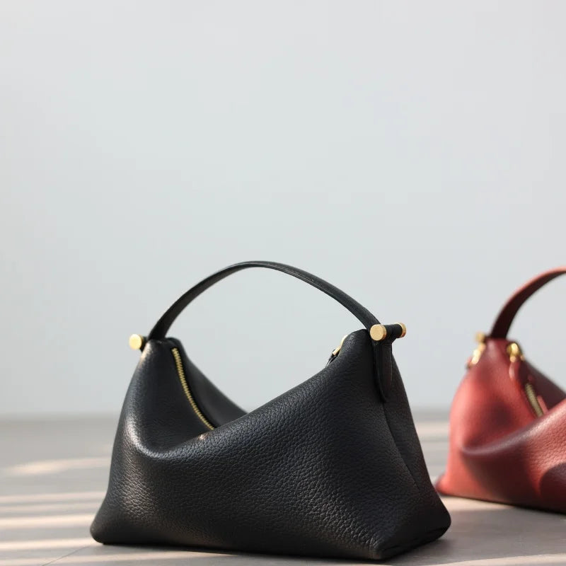 2024 Women Genuine Leather Luxury Handbags Small Size Versatile Cowhide Crossbody Bag Fashion Soft Messenger Purses