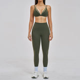 Yoga Sets 2PCS Women's Tracksuit Fitness Outfits Sportswear Workout Set Sports Bra High Waist Leggings Gym Clothing Sports Suits