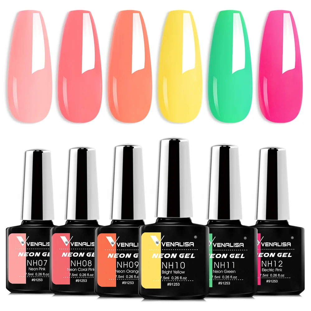 Venalisa HEMA-Free Gel Polish Kit | 6 Shades, 7.5ml