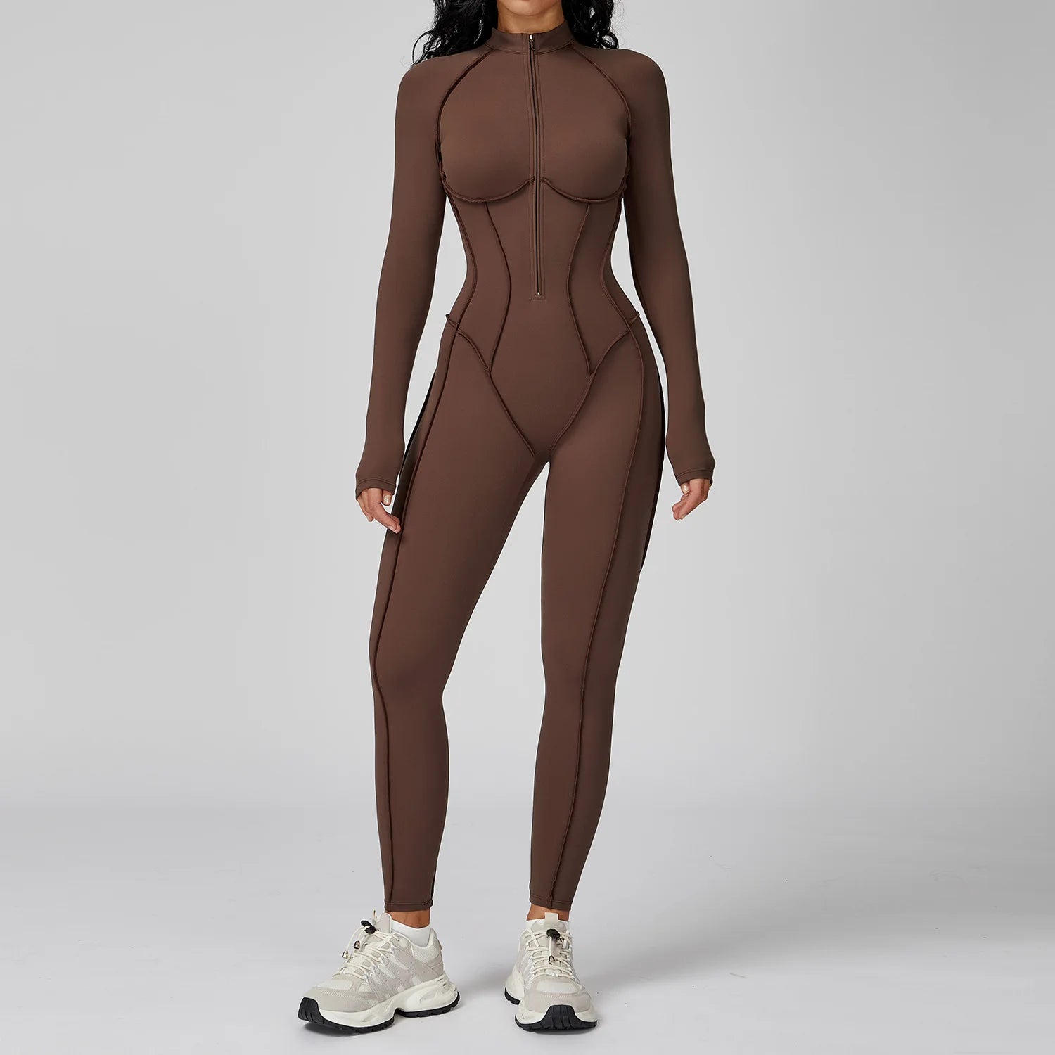 Long-Sleeved Performance Yoga Bodysuit