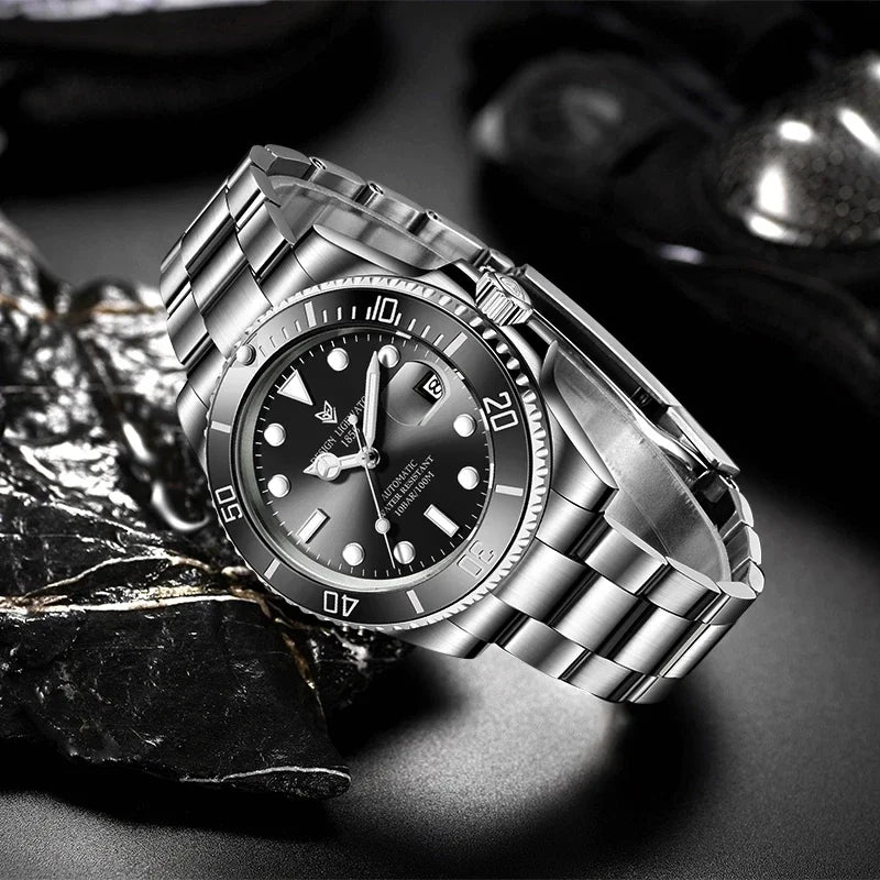 LIGE Top Brand Luxury Automatic Watch for Men Fashion Waterproof Sport Men's Mechanical WristWatches Casual Automatic Date Watch