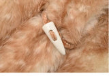 Women's Hooded Faux Fur Coat with Deer Ears