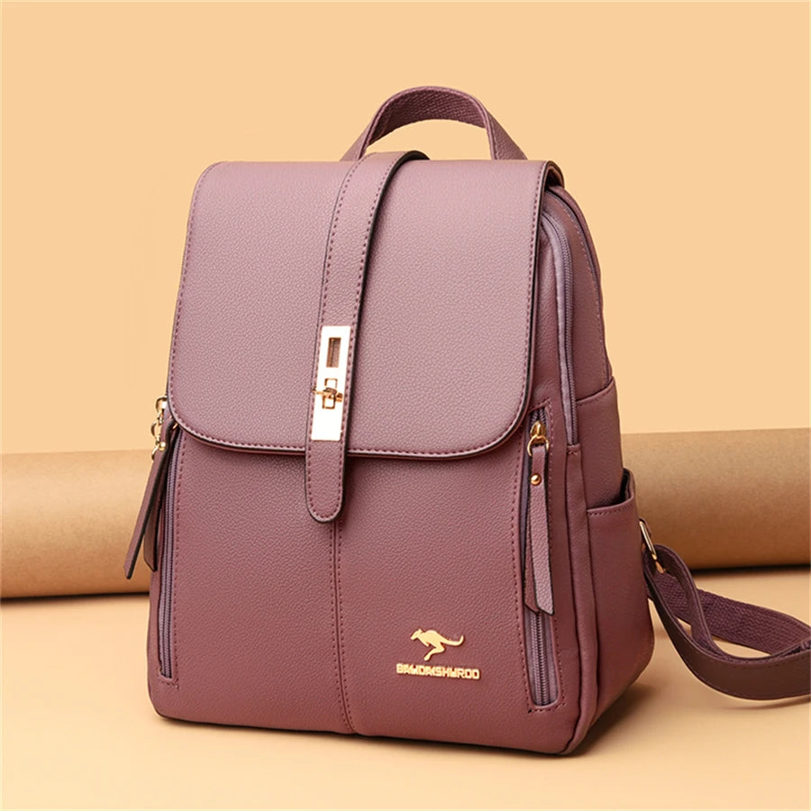 Luxury Vintage Leather Backpack