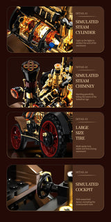 1331-Piece Vintage Steam Car Building Block Set