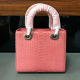 Women's Genuine Leather Snakeskin Crossbody Shoulder Bag