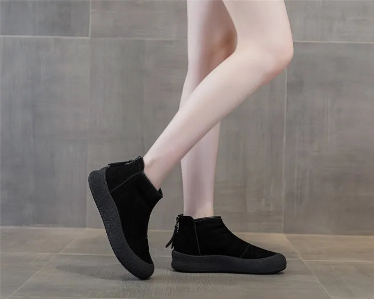 Premium Genuine Leather Winter Snow Boots
