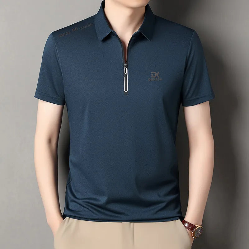 Men's Zipper Polo Shirt | Smart Casual All-Season