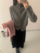 Women's Stand Collar Knit Cardigan Sweater
