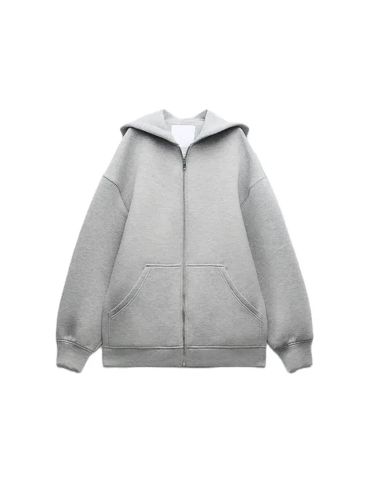 Women’s Relaxed Fit Hooded Zip Sweatshirt