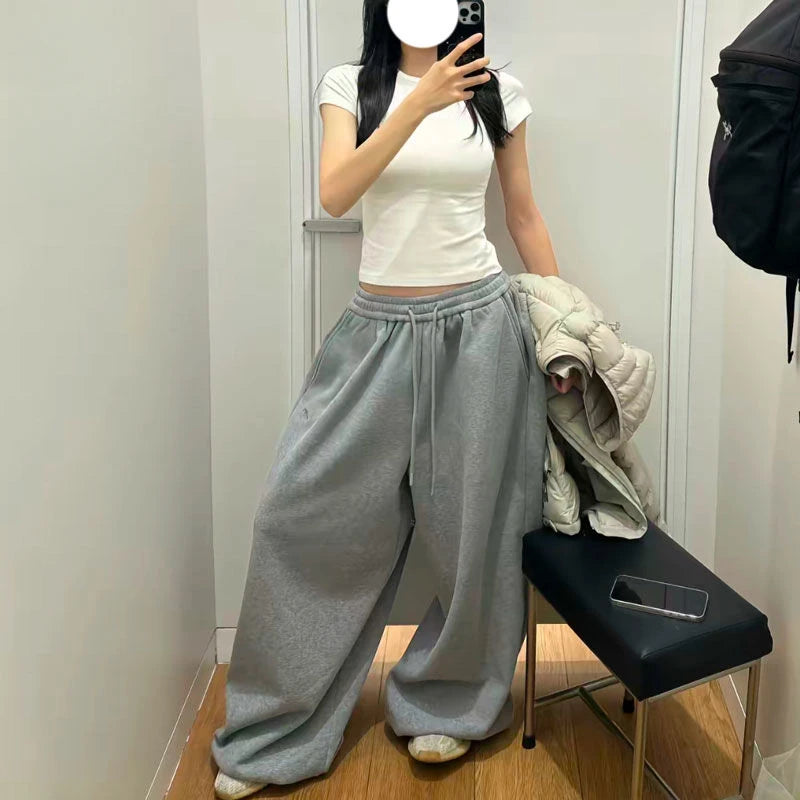 Women's High-Waist Wide-Leg Sweatpants