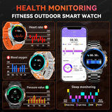 New Upgrade GPS Outdoor Sports SmartWatch Men With 5ATM Swim Compass Altimeter 1.56" AMOLED Heart Rate Bluetooth Call Smartwatch