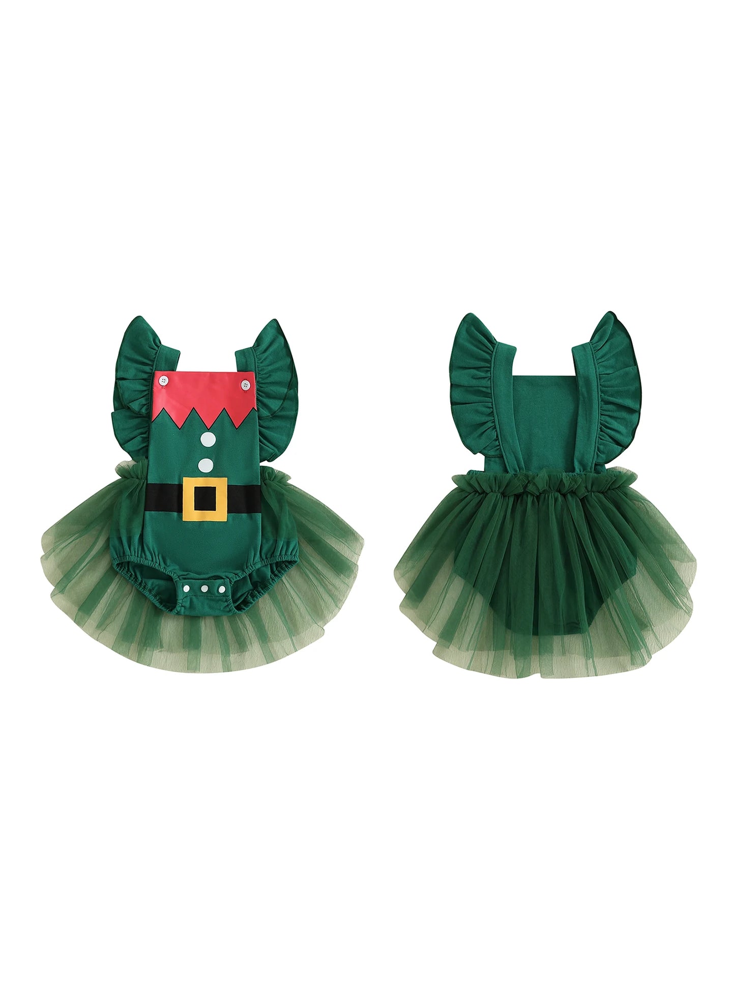 Infant Holiday Ruffle Jumpsuit