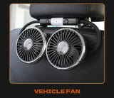 360° Dual Head Car Seat Fan with LED & 3-Speed Control