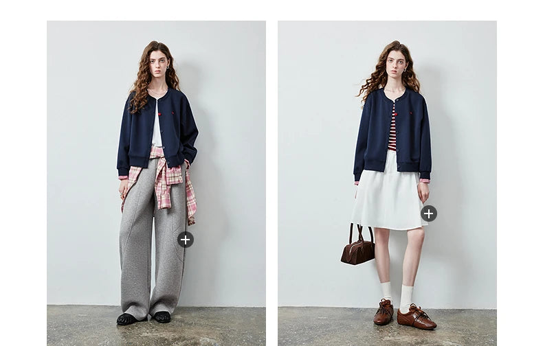 Women's Plaid Patchwork Cotton-Blend Jacket