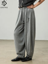 Women's Wool Drawstring Cocoon Pants