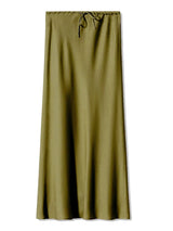 Women's Satin Maxi Skirt – Elegant Ankle-Length