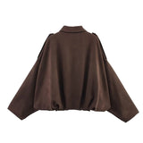 Chic Suede Bomber Jacket
