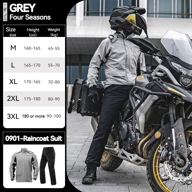 SULAITE Men's Waterproof Reflective Rain Suit – Jacket & Pants