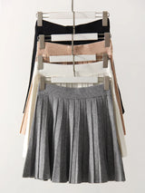Elegant Knit Pleated Mini Skirt for Women