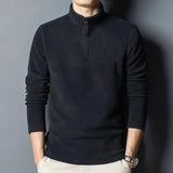Men’s Fleece Half-Zip Stand-Collar Sweatshirt