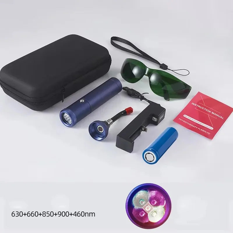Handheld Red Infrared Light Therapy Wand, Portable Home Physiotherapy for Oral & Joint Care