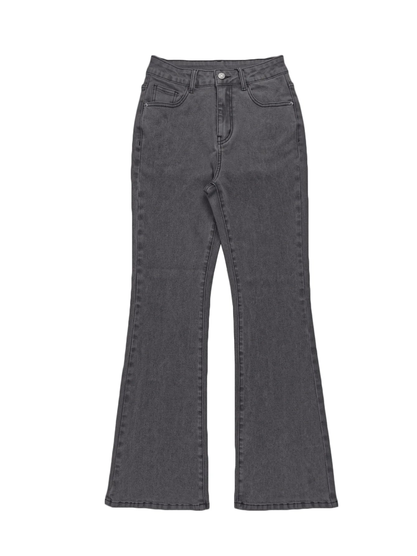 Women's Y2K Wide-Leg Bootcut Jeans – High Waist
