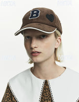 Floral Embroidery Corduroy Duckbill Cap for Women