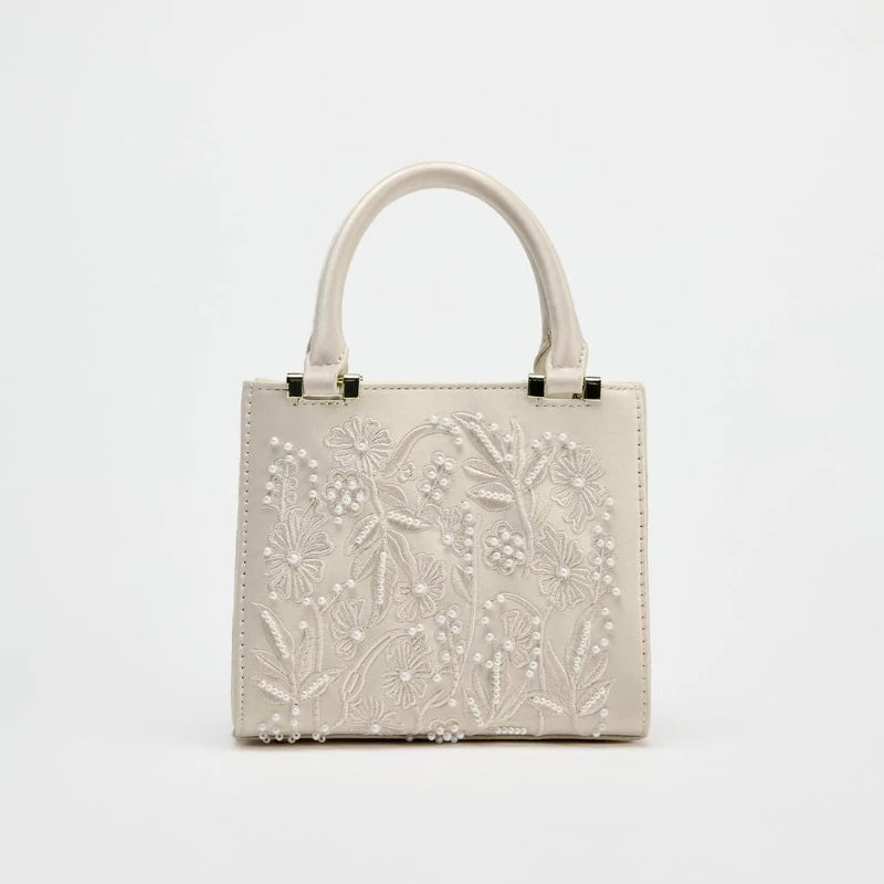 Floral Pearl Mini Duffel Bag