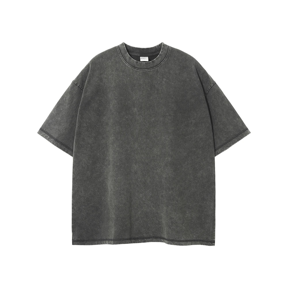 Men's Washed Cotton T-Shirt, Loose Fit 275gsm