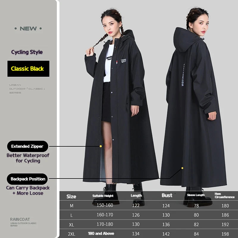 All-Weather Full-Body Poncho for Cycling & Hiking