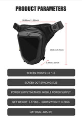 Smart LED Screen Motorcycle Bicycle Leg Bag Waterproof Ride Cycling Drop Leg Side Bag For Men Women DIY Pattern APP Control