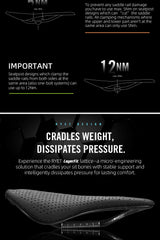 RYET Carbon 3D Printed Bike Saddle 145/155mm