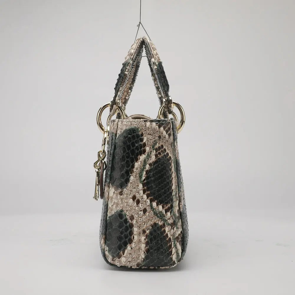 Women's Genuine Leather Snakeskin Crossbody Shoulder Bag