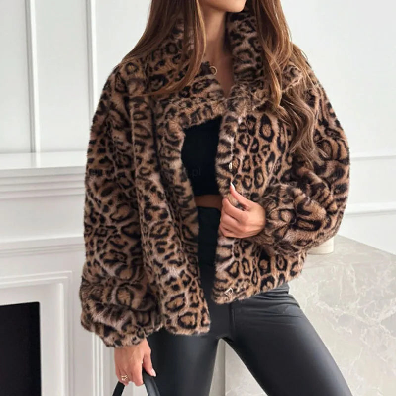 Leopard Print Casual Cardigan