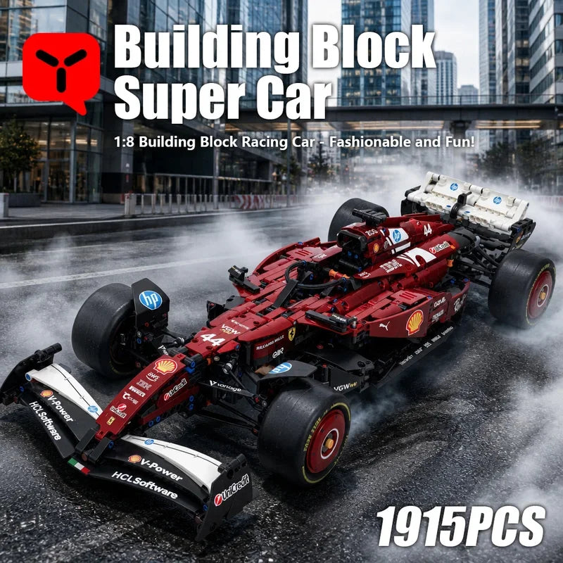 NEW 1:8 Scale 1915PCS Technical Performance SF-24 RB20 Building Blocks Car Assembly Race Car MOC Bricks Supercar Model Toys Gift