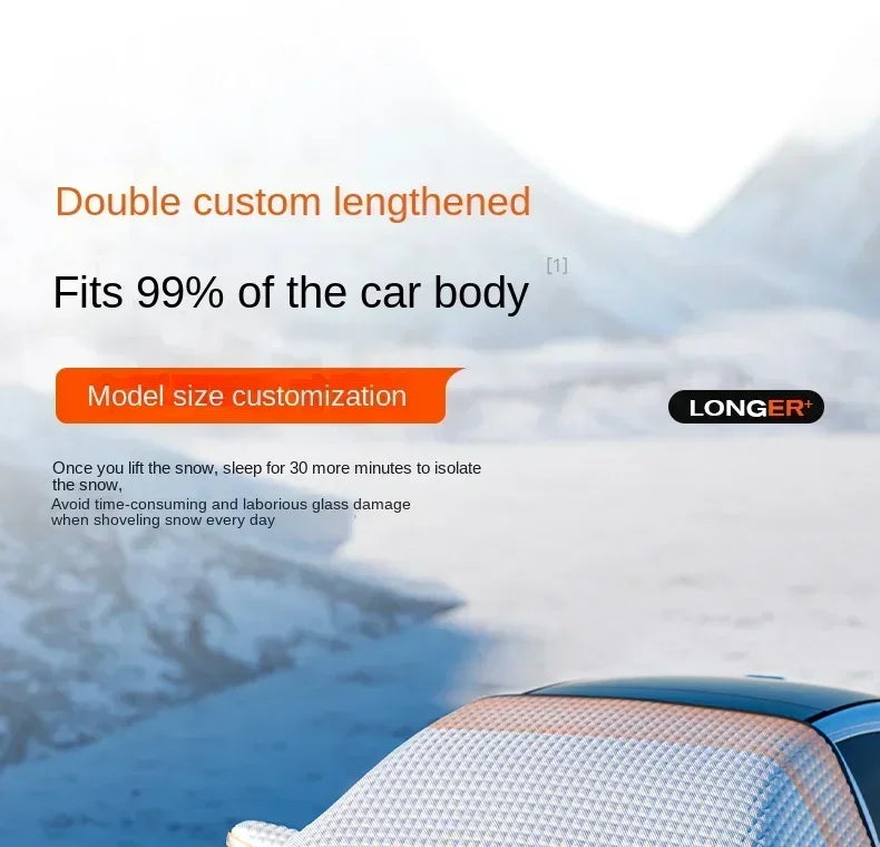 All-Weather Half Car Cover – Windshield & Roof Protection