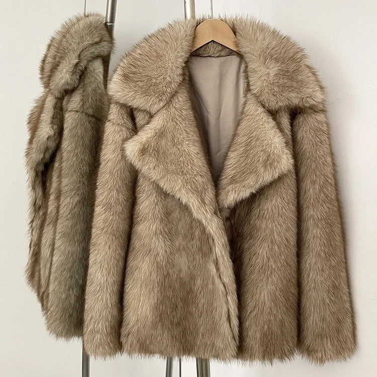 Plush Faux Fur Winter Overcoat