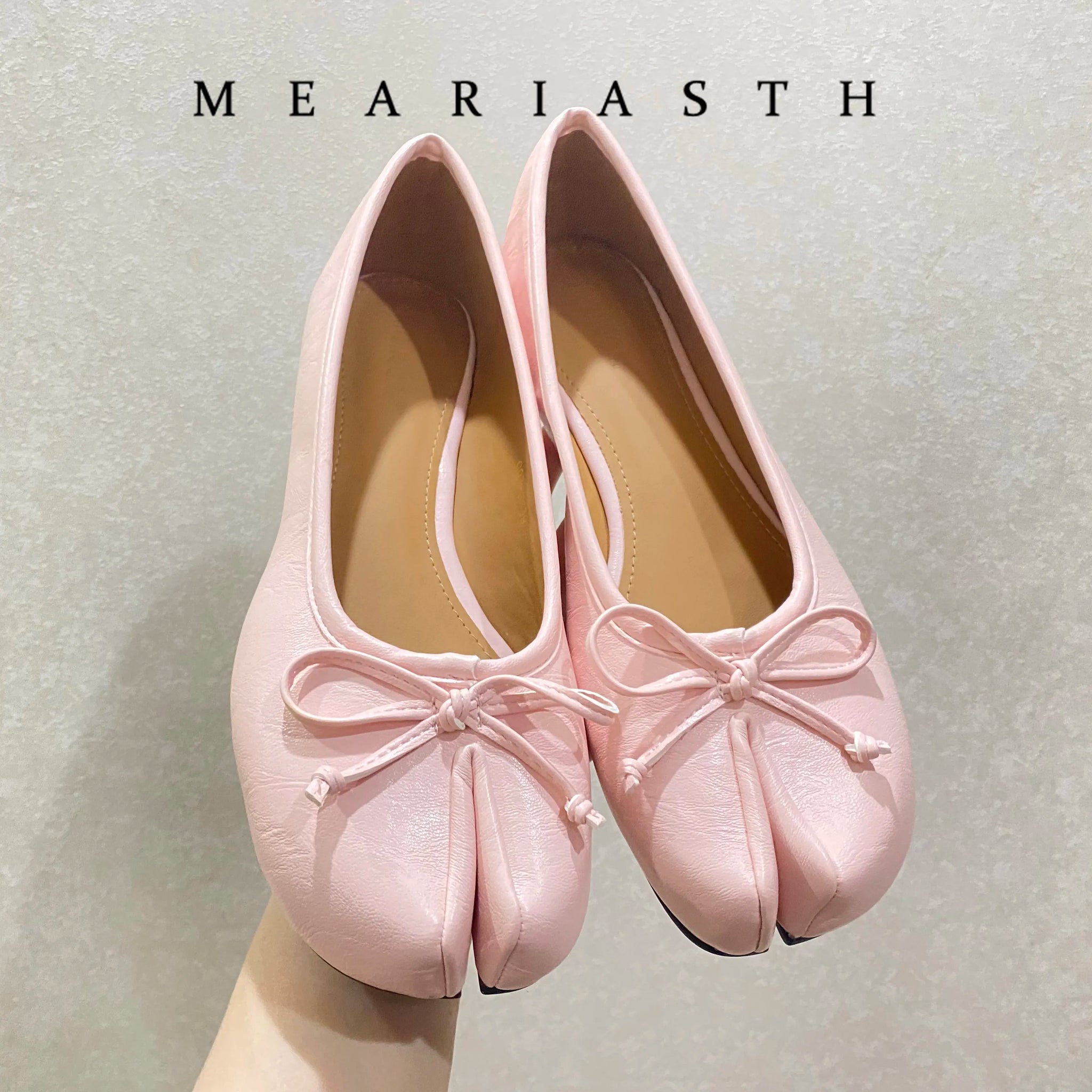 Women's Split-Toe Bow Loafers | Elegant Flat Pumps