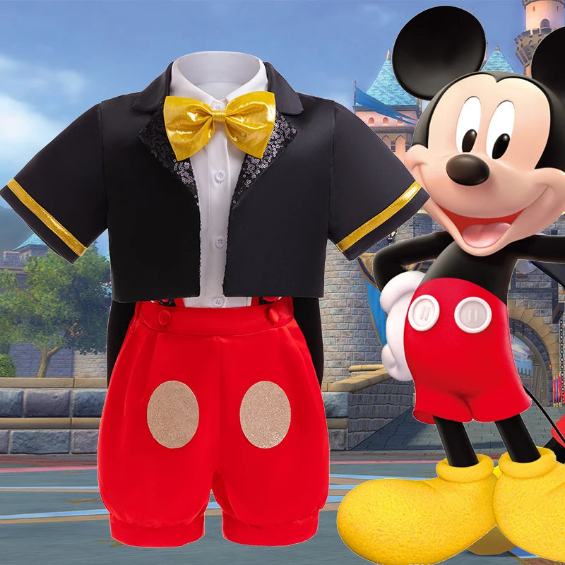 Mickey-Inspired Baby Cosplay 3-Piece Set