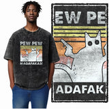 DB Cat Acid-Washed Graphic Tee