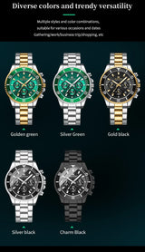 VA VA VOOM Men’s Luxury USA Business Diver Watch – Stainless Steel Quartz Chronograph