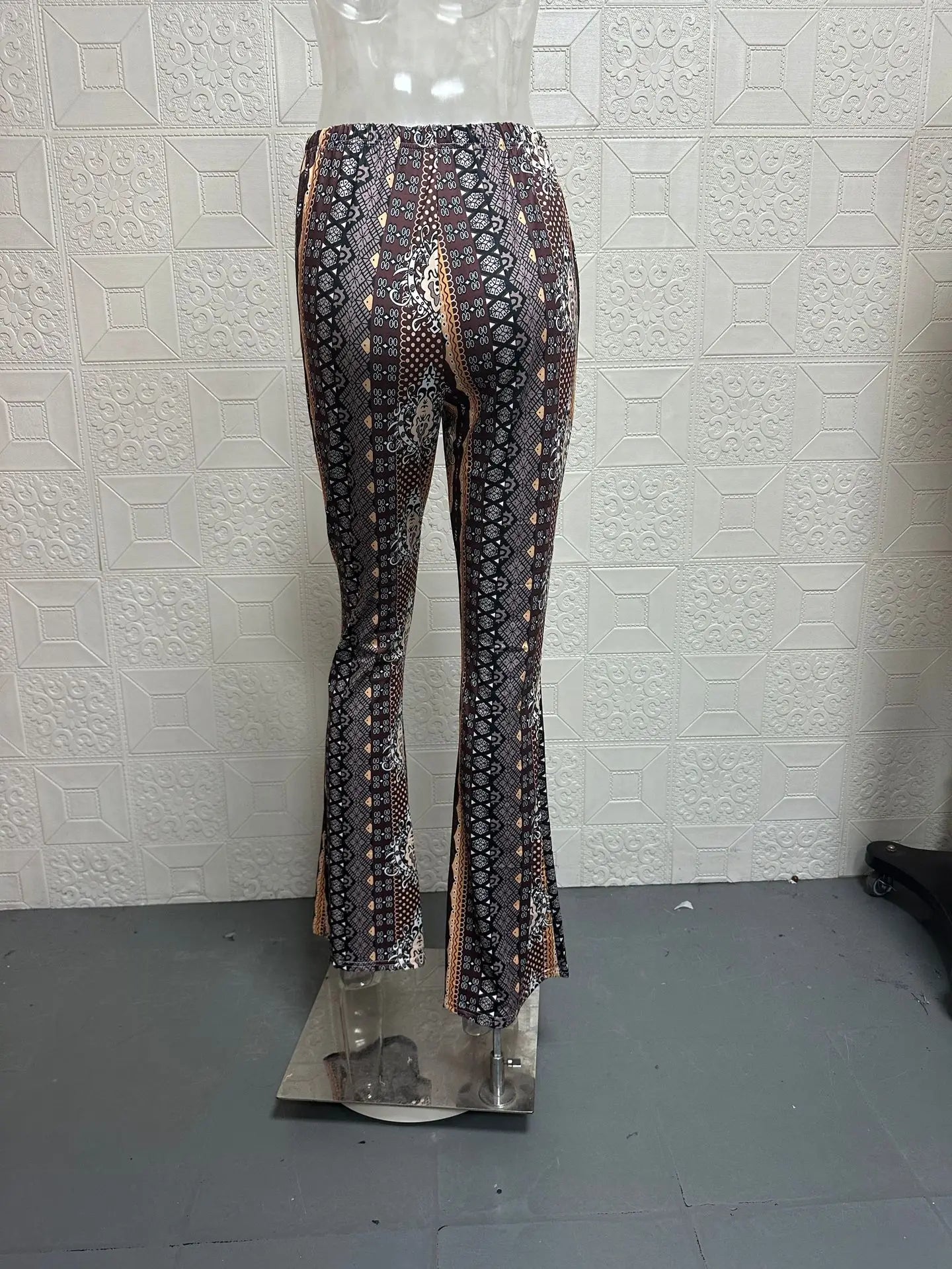 Printed Micro-Flare Slim Fit Leggings