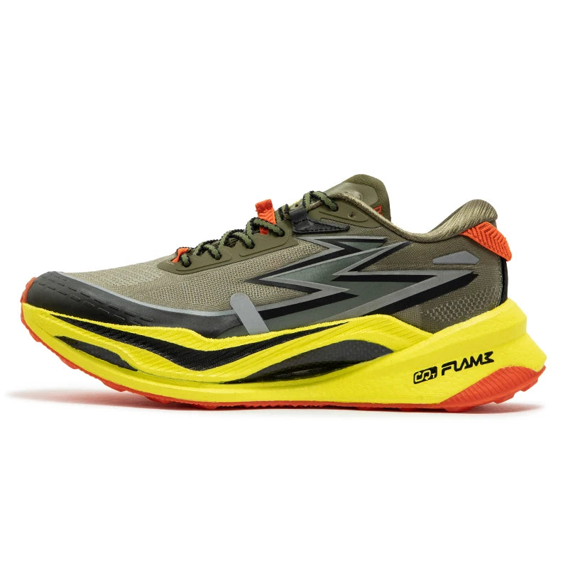 361 Degrees Flame 4x4 Men Running Shoes New Carbon Plate Racing Anti-slip Rebound  Wear-resistant Stable Male Sneakers 672442201